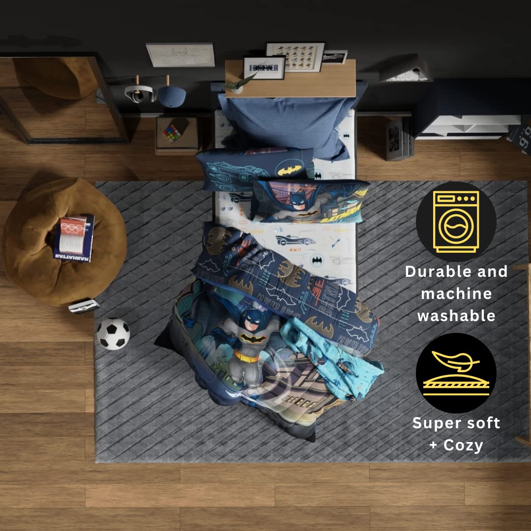 Franco Batman bedding creates cohesive Batman-themed kids room