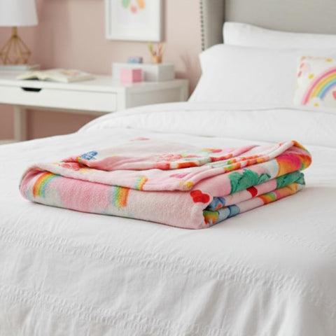 Franco Care Bears throw adds vibrant living room decor.