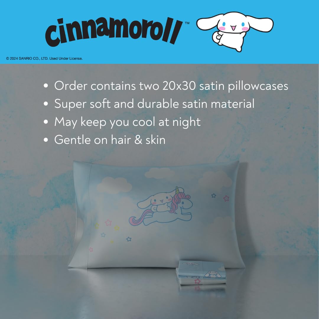 Franco Cinnamoroll pastel clouds design on pillowcase for dreamy sleep
