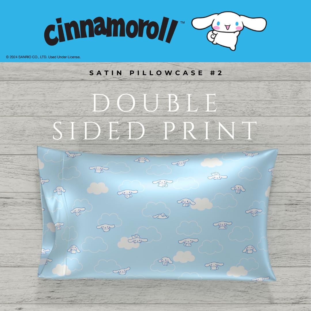 Franco Cinnamoroll pillowcase on a bed as a calm beauty sleep accessory
