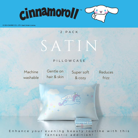 Franco Cinnamoroll satin fabric close-up showing soft texture