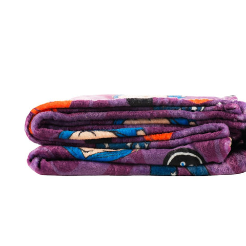 Franco Coraline button motifs print throw offers playful texture for kids' spaces