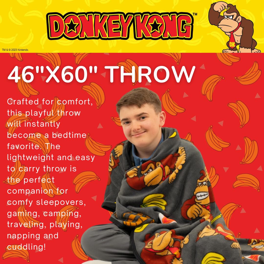 Franco Donkey Kong barrels and bananas design for nostalgic lounging.
