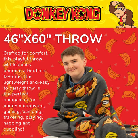 Franco Donkey Kong barrels and bananas design for nostalgic lounging.