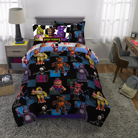Franco FNAF pillow shams complete the themed bed display