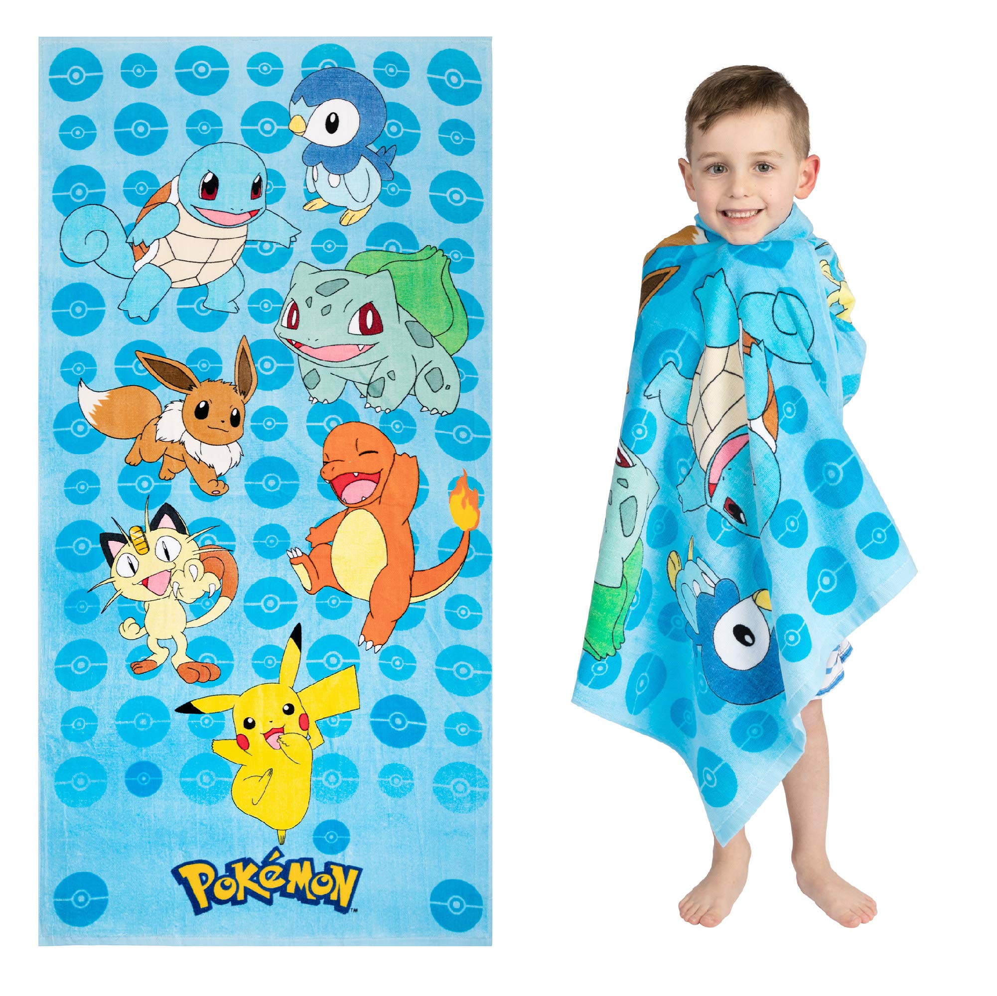 Franco Pokemon towel featuring Eevee design in vibrant colors