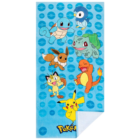 Franco Pokemon towel with Piplup print, travel-friendly and cozy