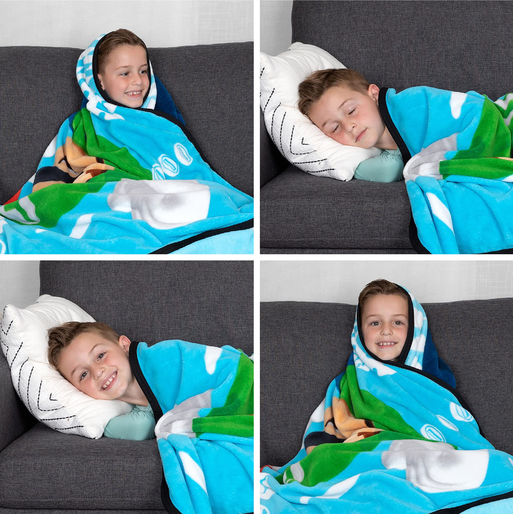 Franco Mario Game Kings blanket on bed pairs with kid-friendly decor and warmth