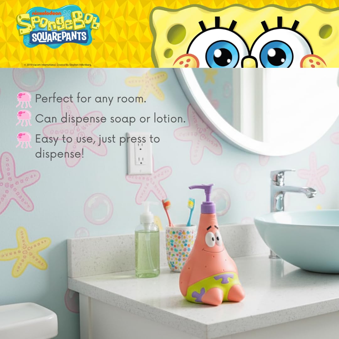 Franco Patrick Star dispenser pump close-up shows smooth, controlled soap flow.