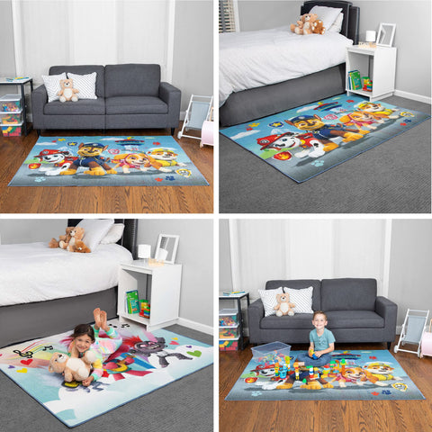 Franco Paw Patrol area rug ideal for kids' rooms as a cozy playmat.