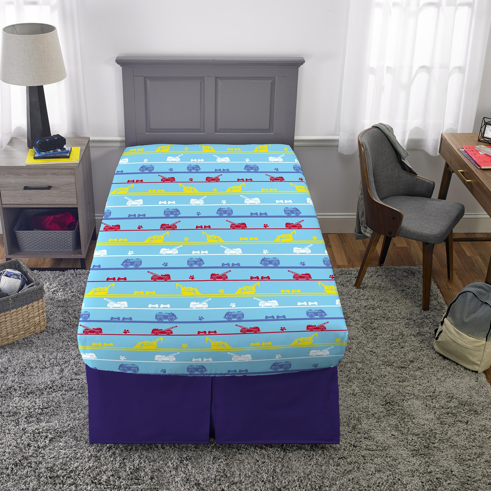 Franco Paw Patrol characters artwork on sheets inspires imaginative bedtime stories.