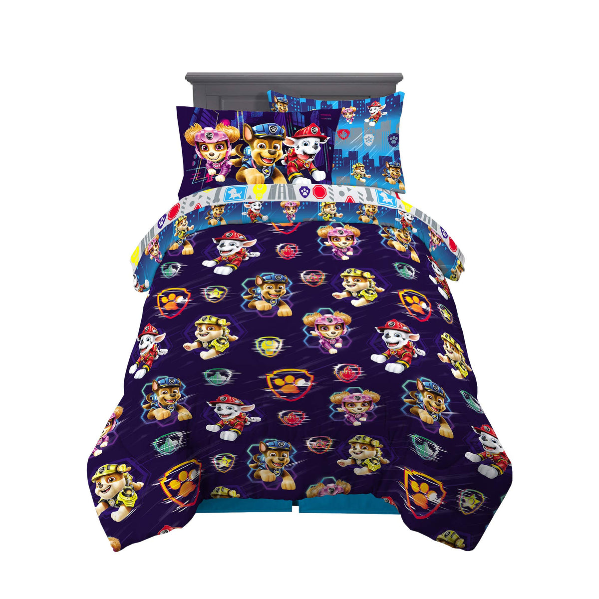 Franco Paw Patrol twin comforter with Chase and friends for cozy bedtime adventures.