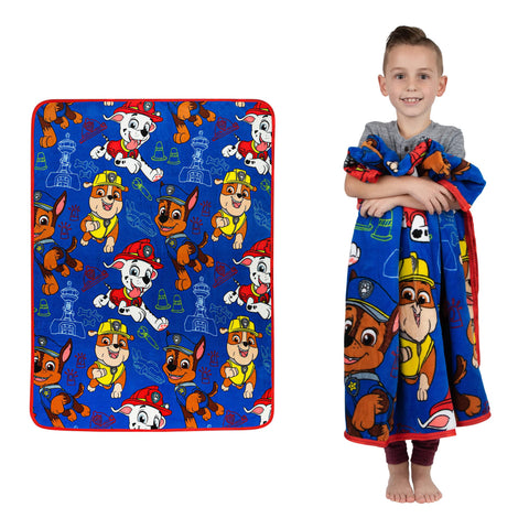 Franco Paw Patrol throw 46x60 close-up, ultra-soft plush for cozy playtime.