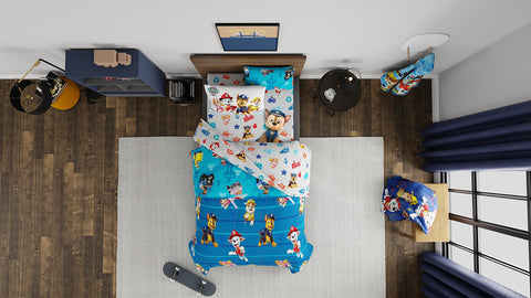 Franco Paw Patrol twin reversible comforter design offers versatile styling