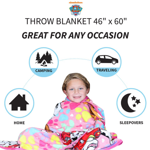 Franco paw-prints-pattern throw adds playful design for kids' lounging.