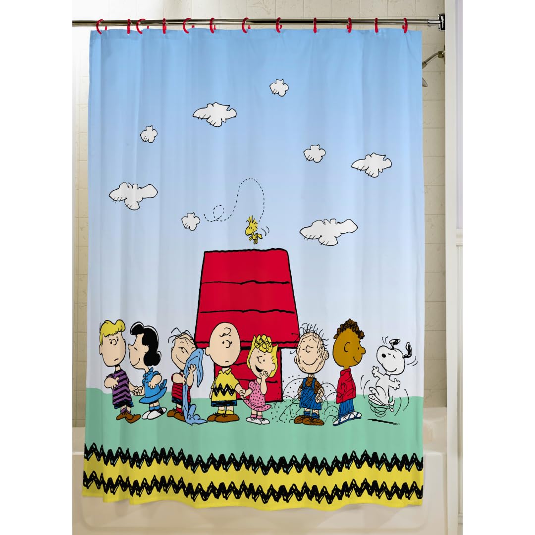 Franco Peanuts curtain is machine washable for easy upkeep