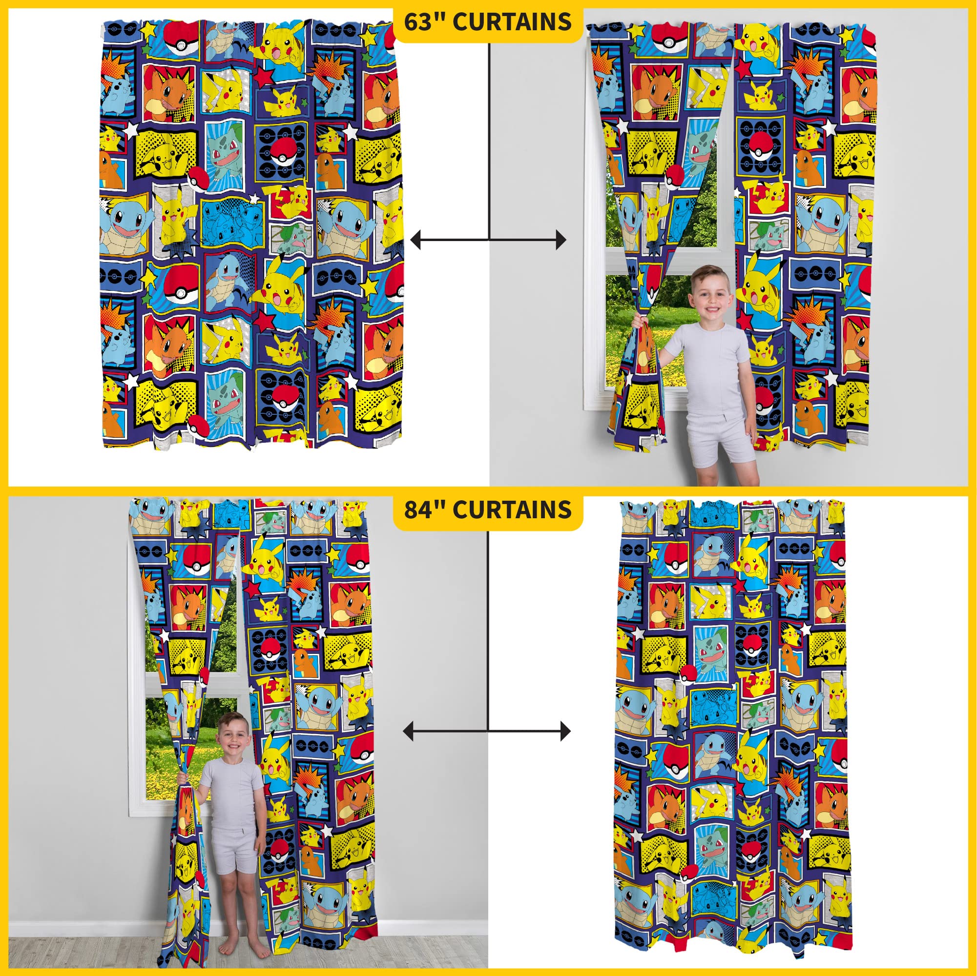 Franco two-panel curtain set helps fit standard windows easily.
