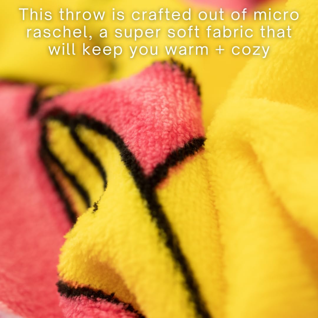 Franco Pokemon Pikachu Eevee throw multi-colour background adds playful room style.