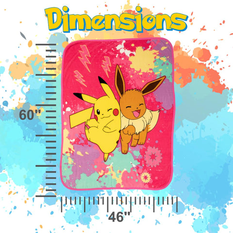 Franco Pokemon Pikachu Eevee throw travel-friendly option for on-the-go fun.