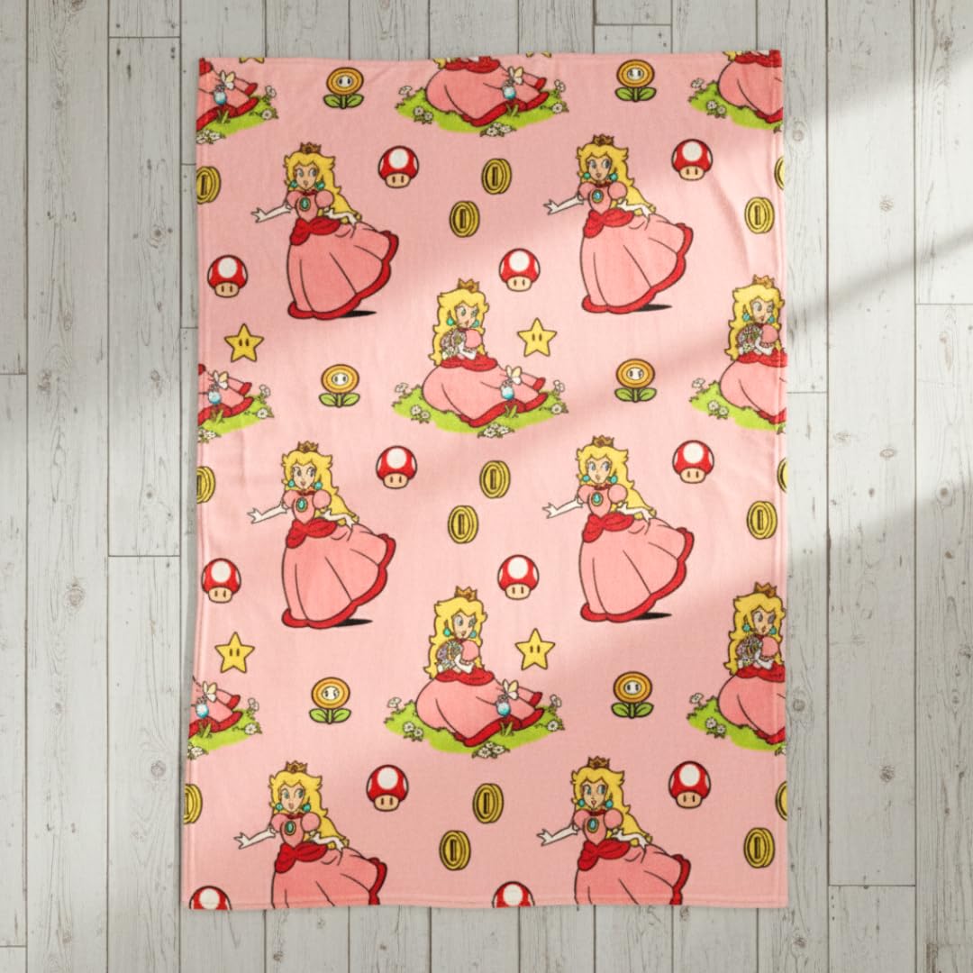 Franco Princess Peach castle design closeup, ideal for kids' bedrooms decor.