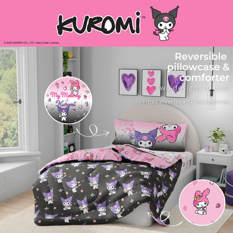 Pillowcase with Sanrio characters for a cute finishing touch.