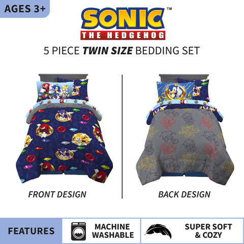 Franco Sonic Knuckles Tails blue print design ideal for action-packed nights