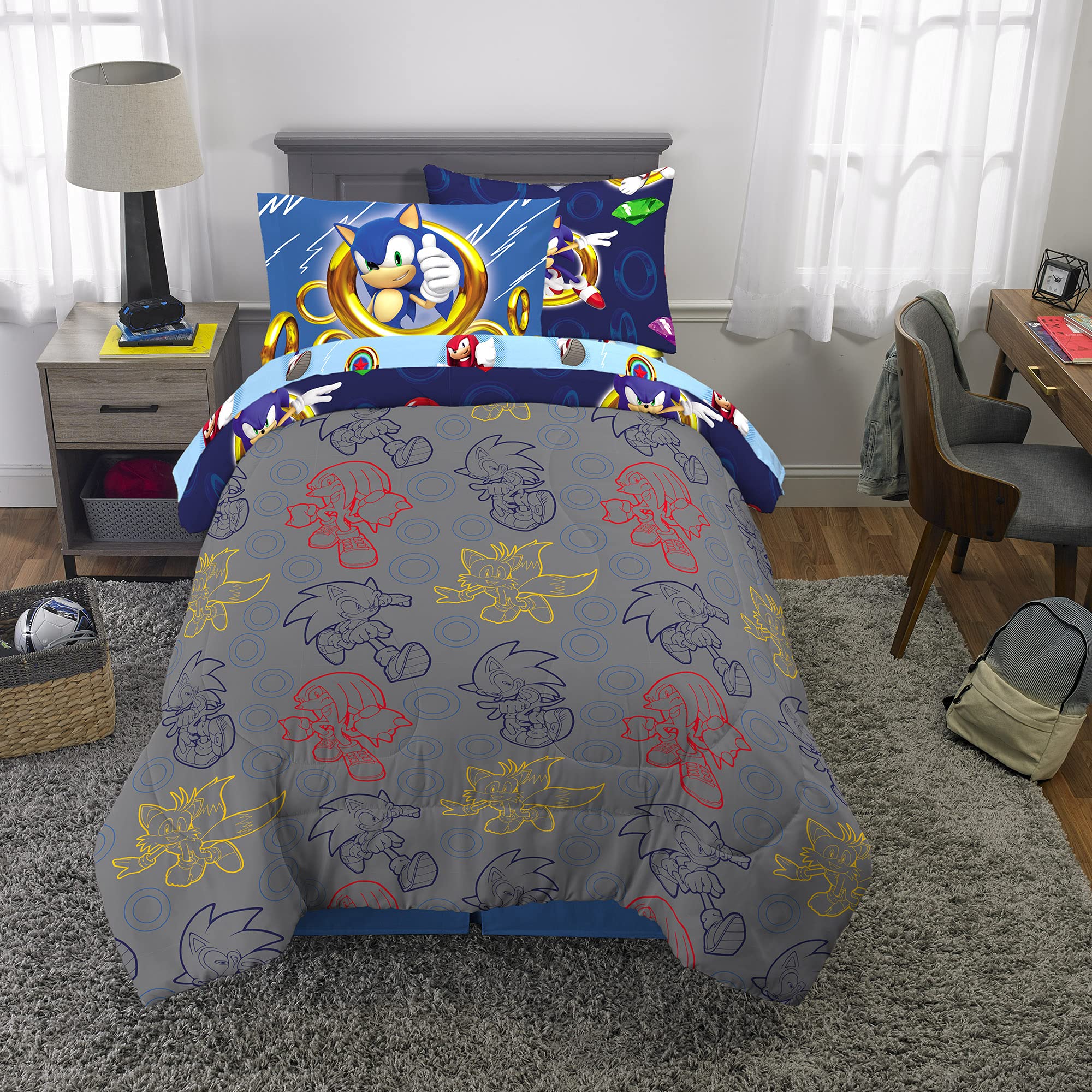Franco Sonic pillowcases and shams featuring vivid prints for coordinated decor