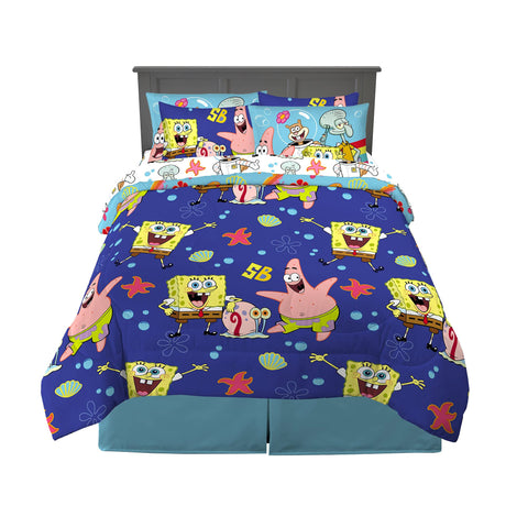Franco SpongeBob reversible comforter showcases two designs for lasting bedtime style.