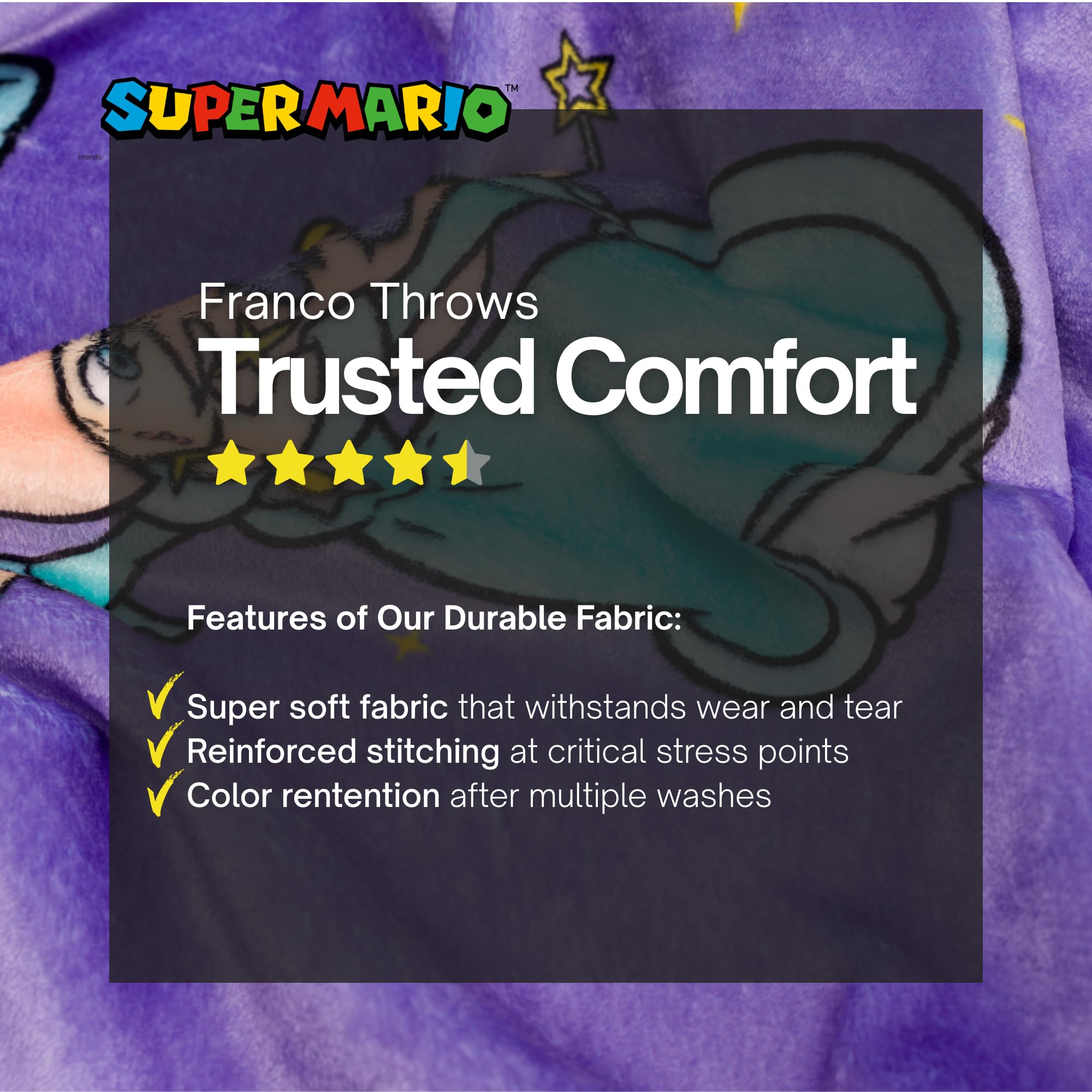 Franco Rosalina Throw draped on sofa for cozy movie nights.