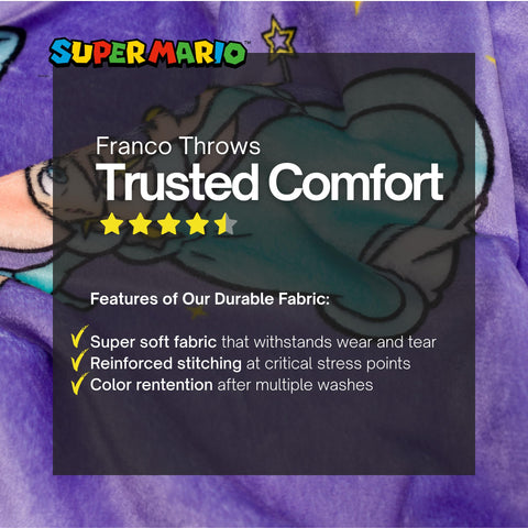 Franco Rosalina Throw draped on sofa for cozy movie nights.