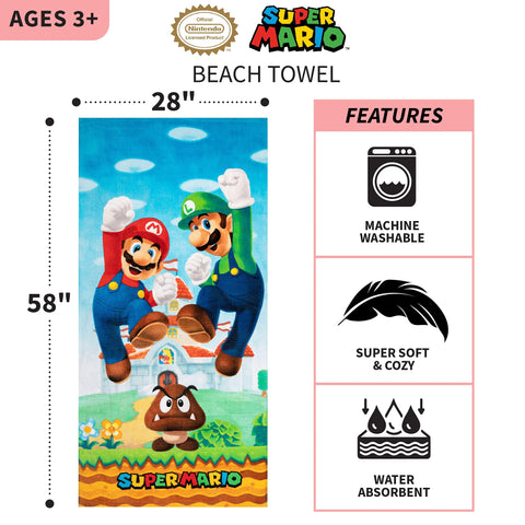 Franco towel sized 58 by 28 inches offering full-body wrap for kids