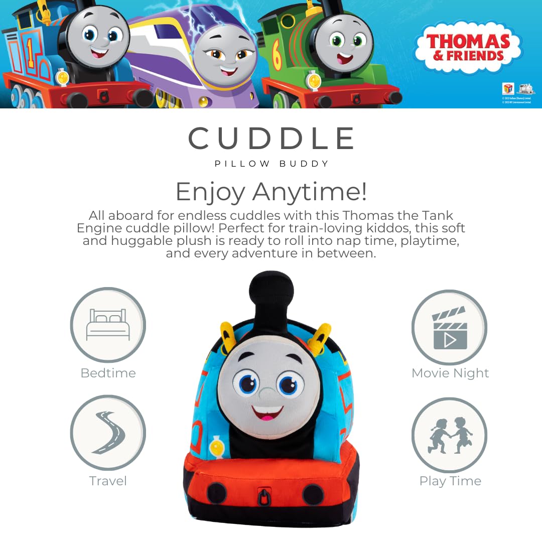 Franco Thomas train car-shaped plush adds a playful decor accent and cozy vibe.