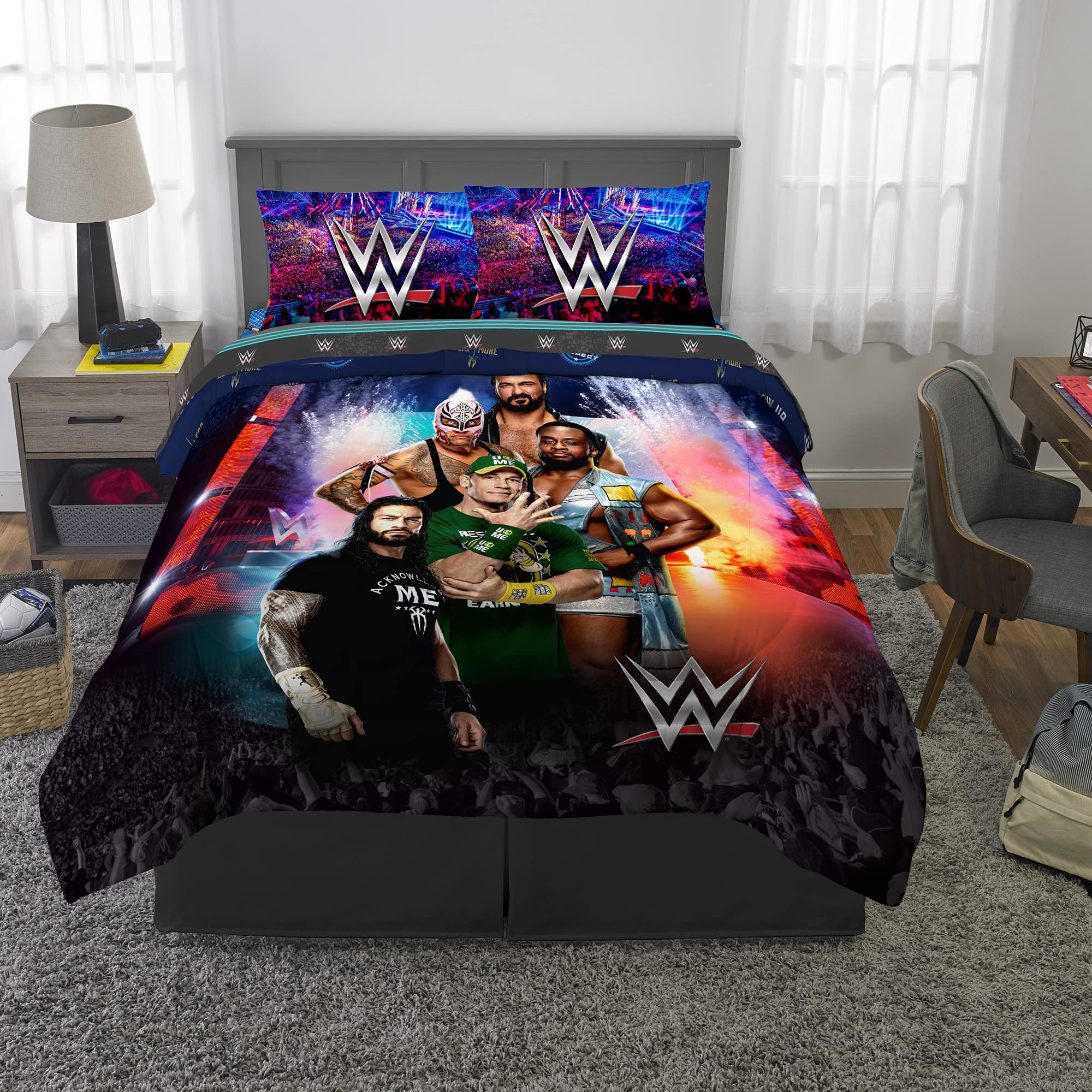 Franco WWE Rey Mysterio portrait pillowcases spark imagination during night time