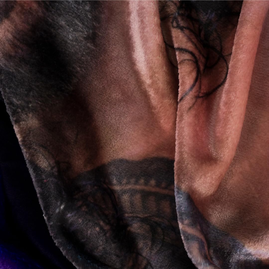 Franco WWE Roman Reigns throw draped on sofa adds quick, stylish décor before guests.