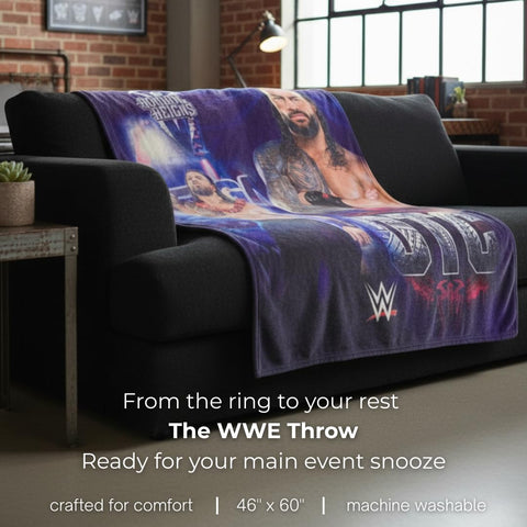 Franco WWE Roman Reigns throw soft plush for cozy, lightweight warmth during game nights.