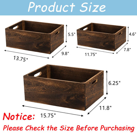 Frcctre medium wood nesting crate with handles for tidy toys.