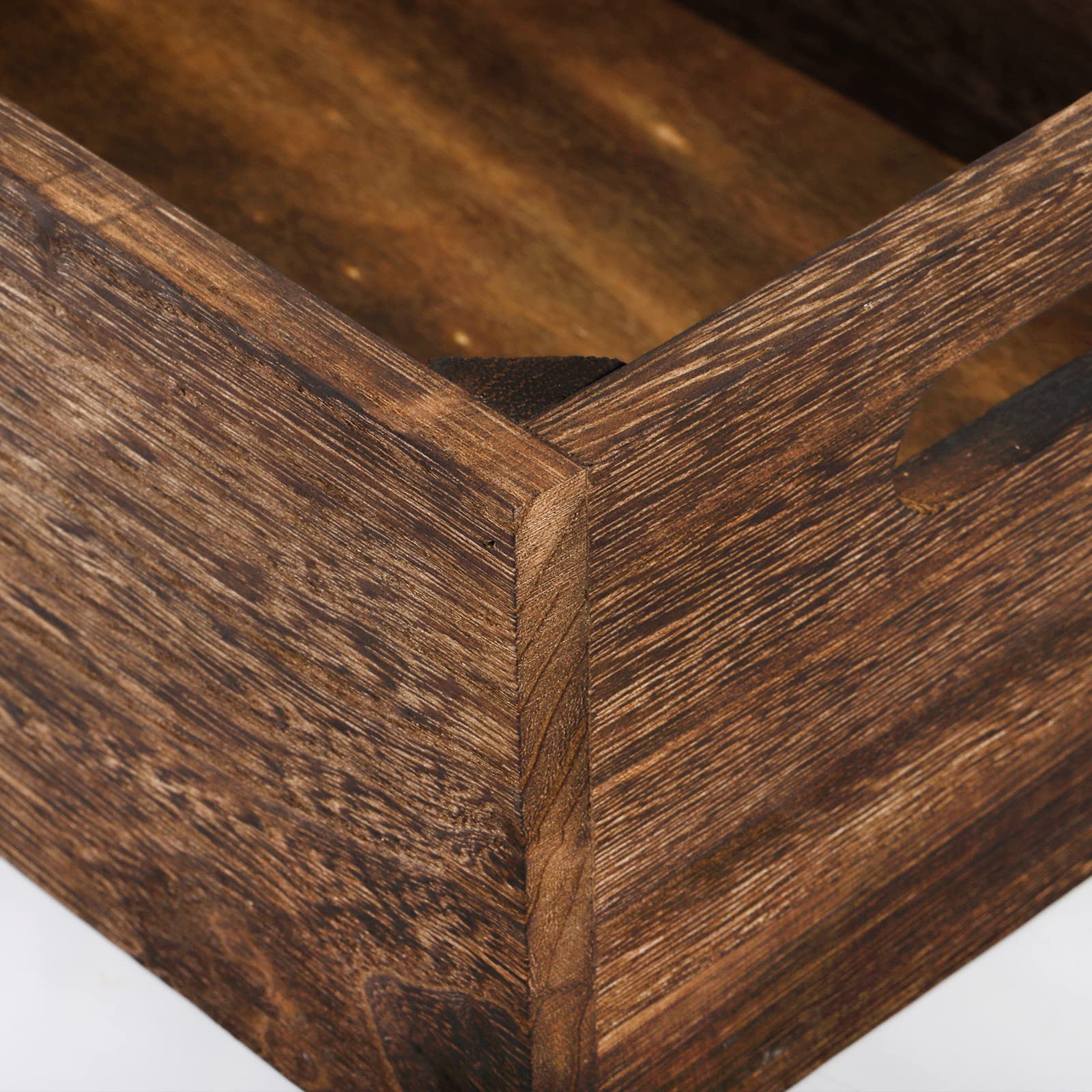 Frcctre natural solid wood crates blend with rustic interiors.
