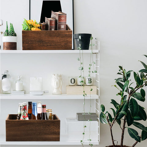 Frcctre stackable nesting crates save space on shelves.