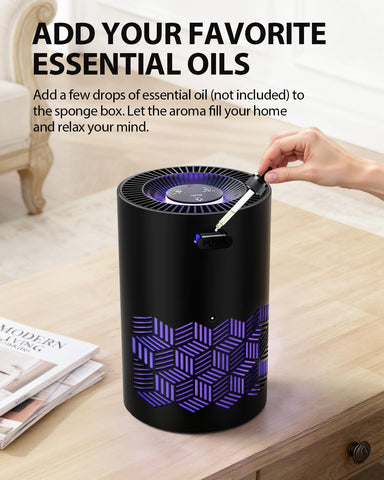 FreAire air purifier shows 360-degree air flow