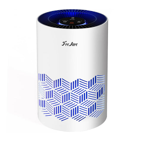 FreAire air purifier in a bedroom delivering room-wide clean air up to 1086 ft² for better sleep