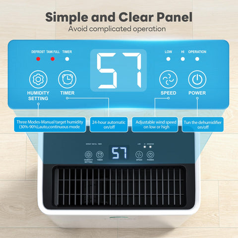 FreAire auto defrost and removable filter for low-maintenance use.
