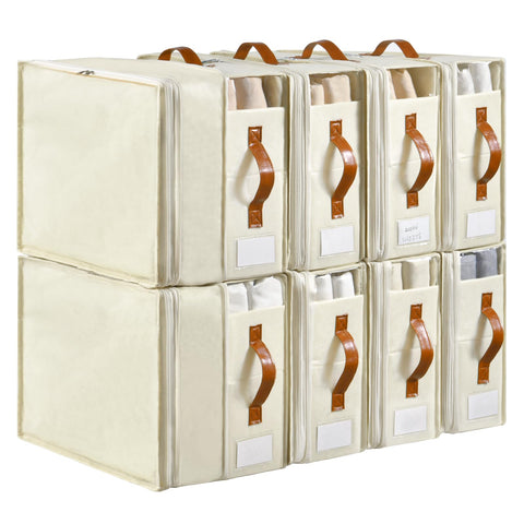 Freebat bed sheet organizers with window view for quick fabric color checks.