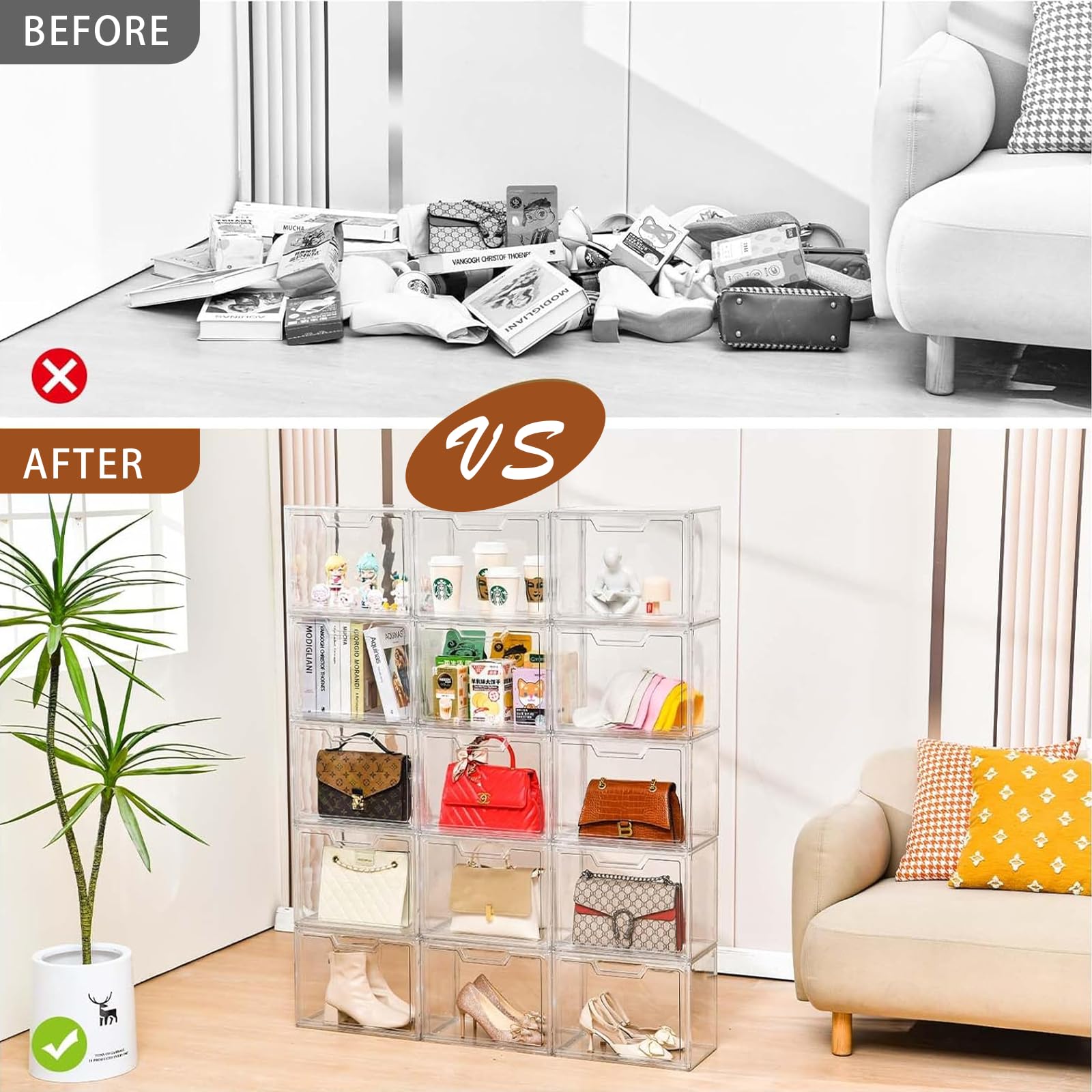Freebat bedroom storage bin helps keep personal items neatly organized.