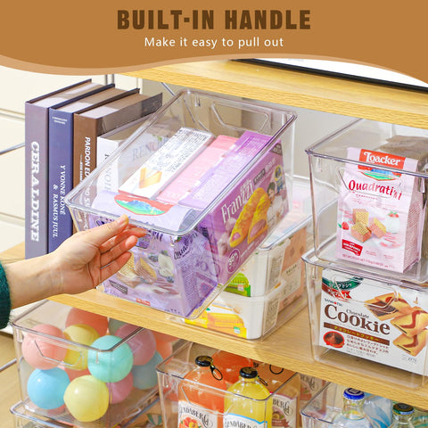 Freebat clear organizer bin in kitchen and bathroom for clutter control