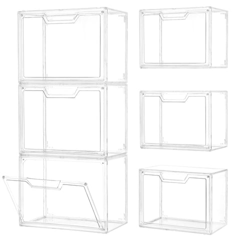 Freebat clear storage bin with magnetic door offers quick access and at-a-glance contents.
