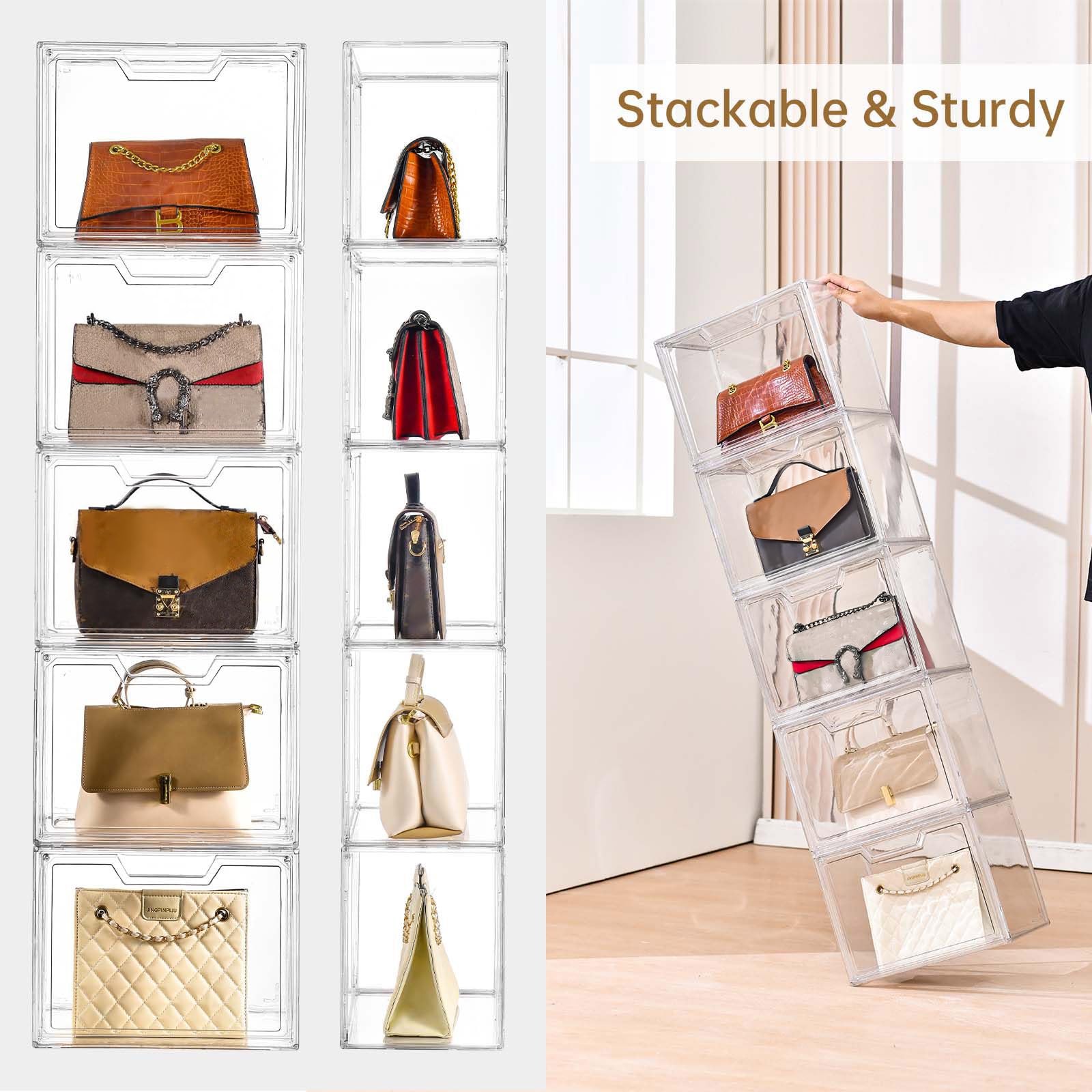 Freebat closet organization bin simplifies cosmetics and small item storage.