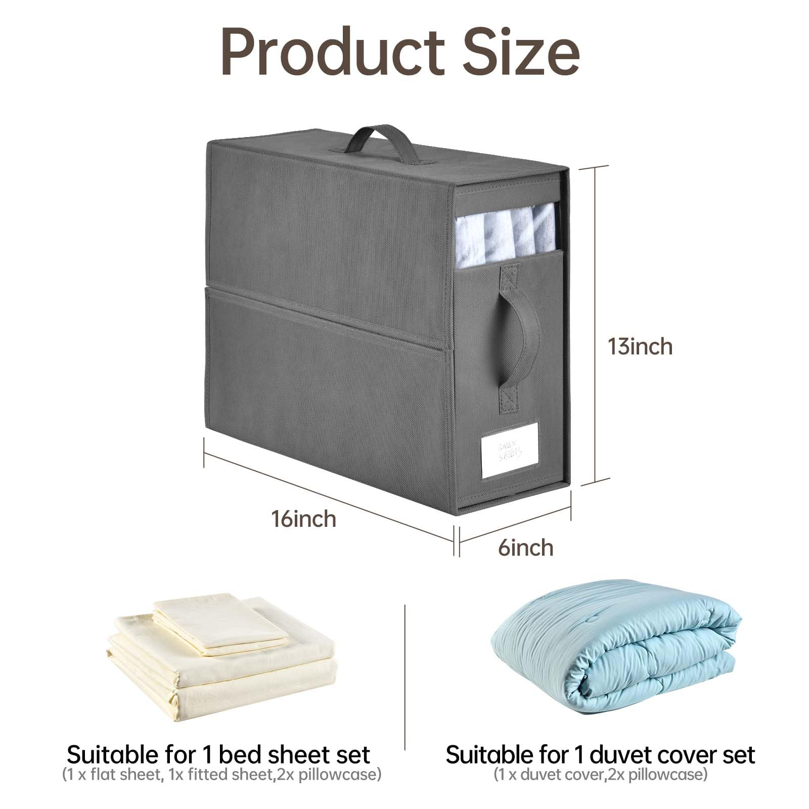 Freebat linen closet storage with visible window for quick content identification.