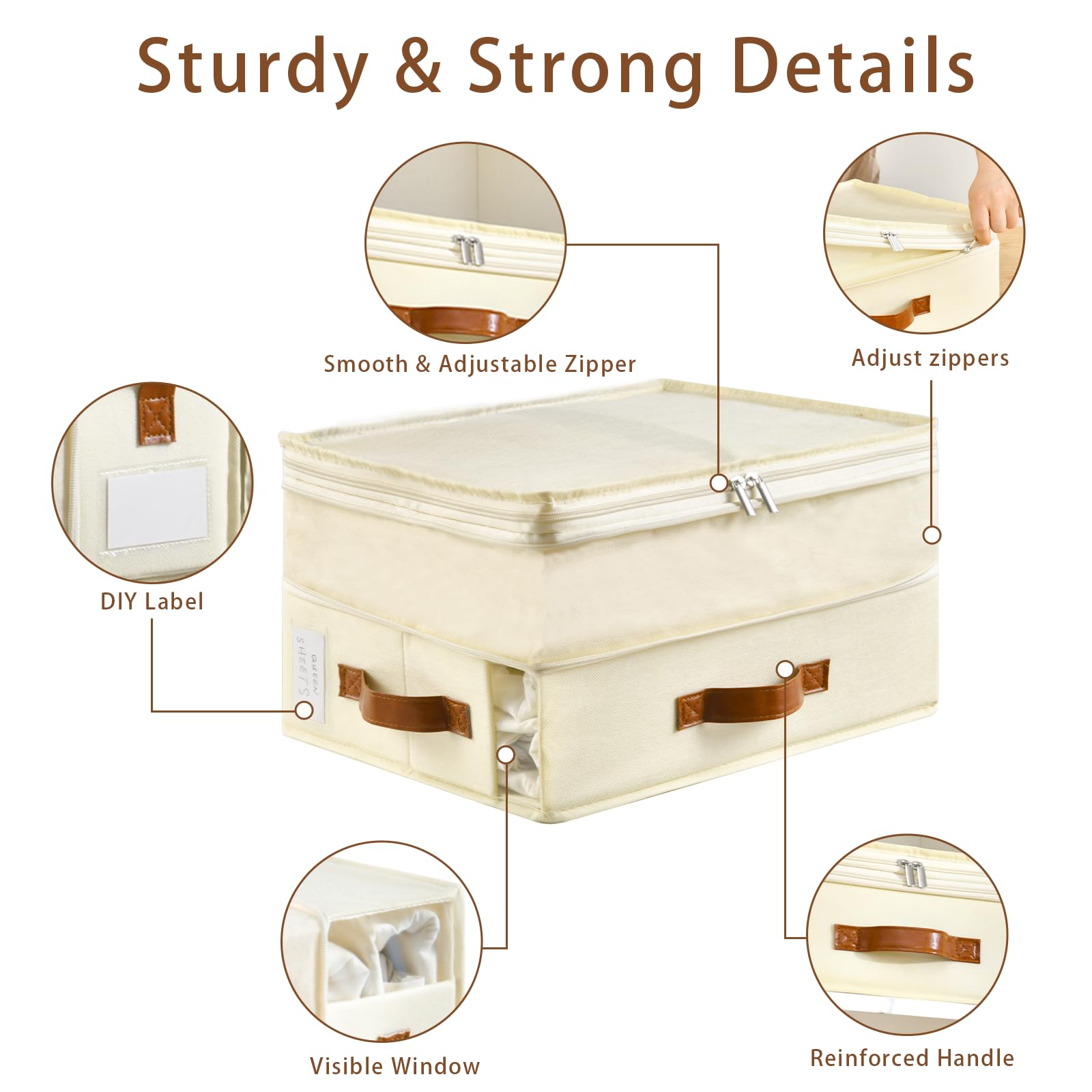 Freebat multifunctional storage cube holds sheets, pillowcases, and duvet covers.