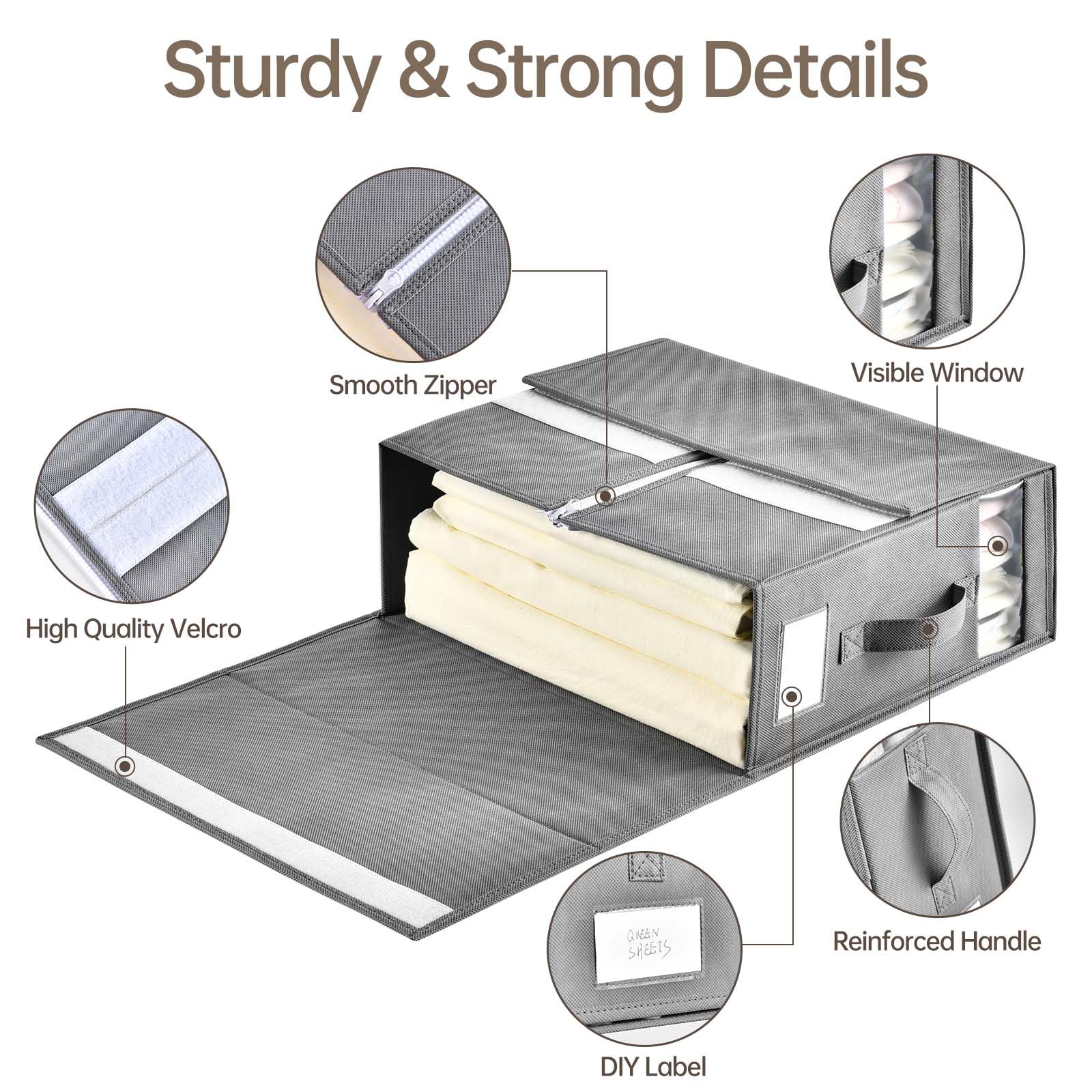 Freebat sheet storage with label design and removable tabs for easy labeling.