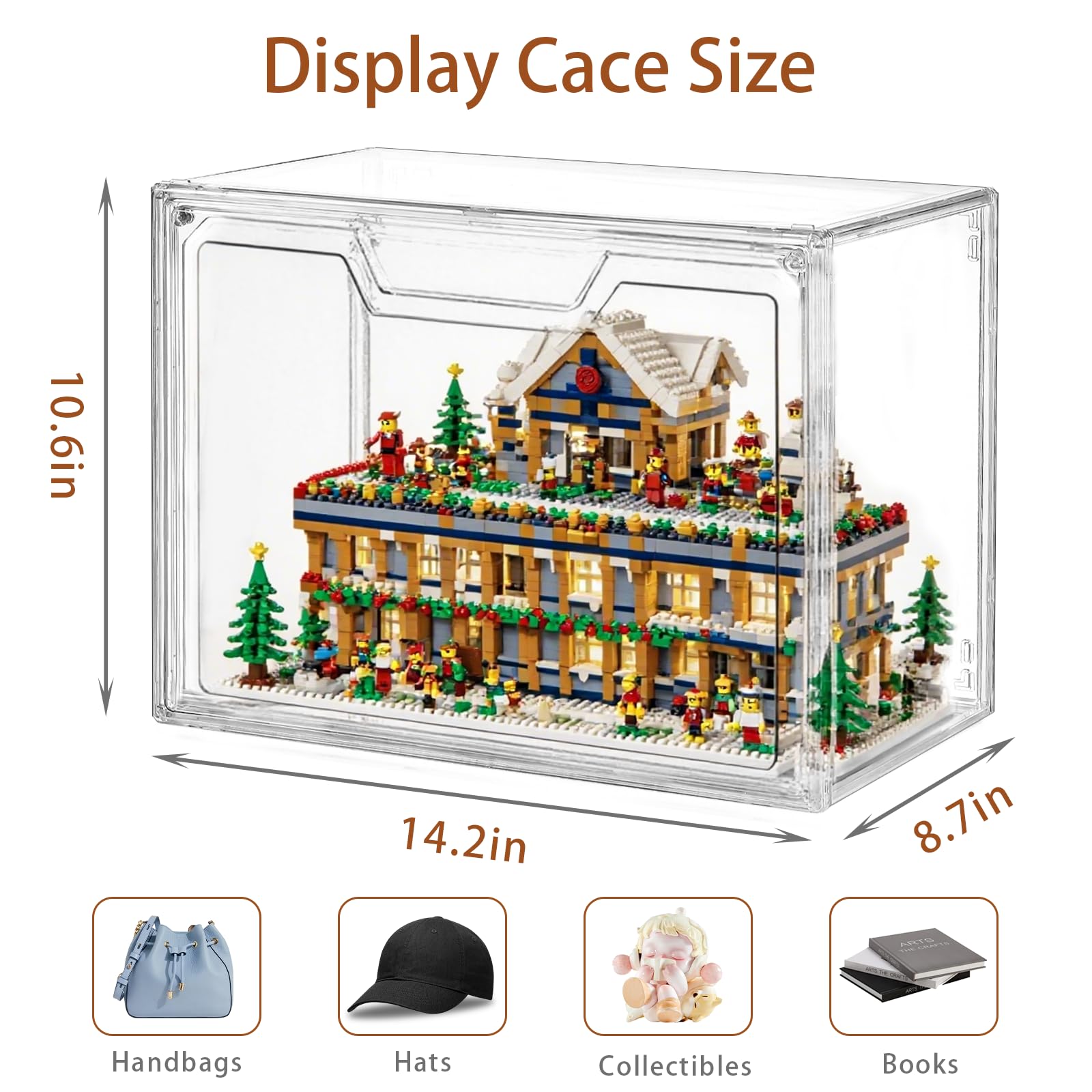 Freebat stackable acrylic display case designed for handbags and closet organization.